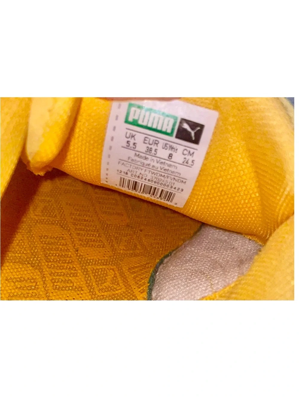 Puma Women’s Yellow Floral Accent Casual Sneakers